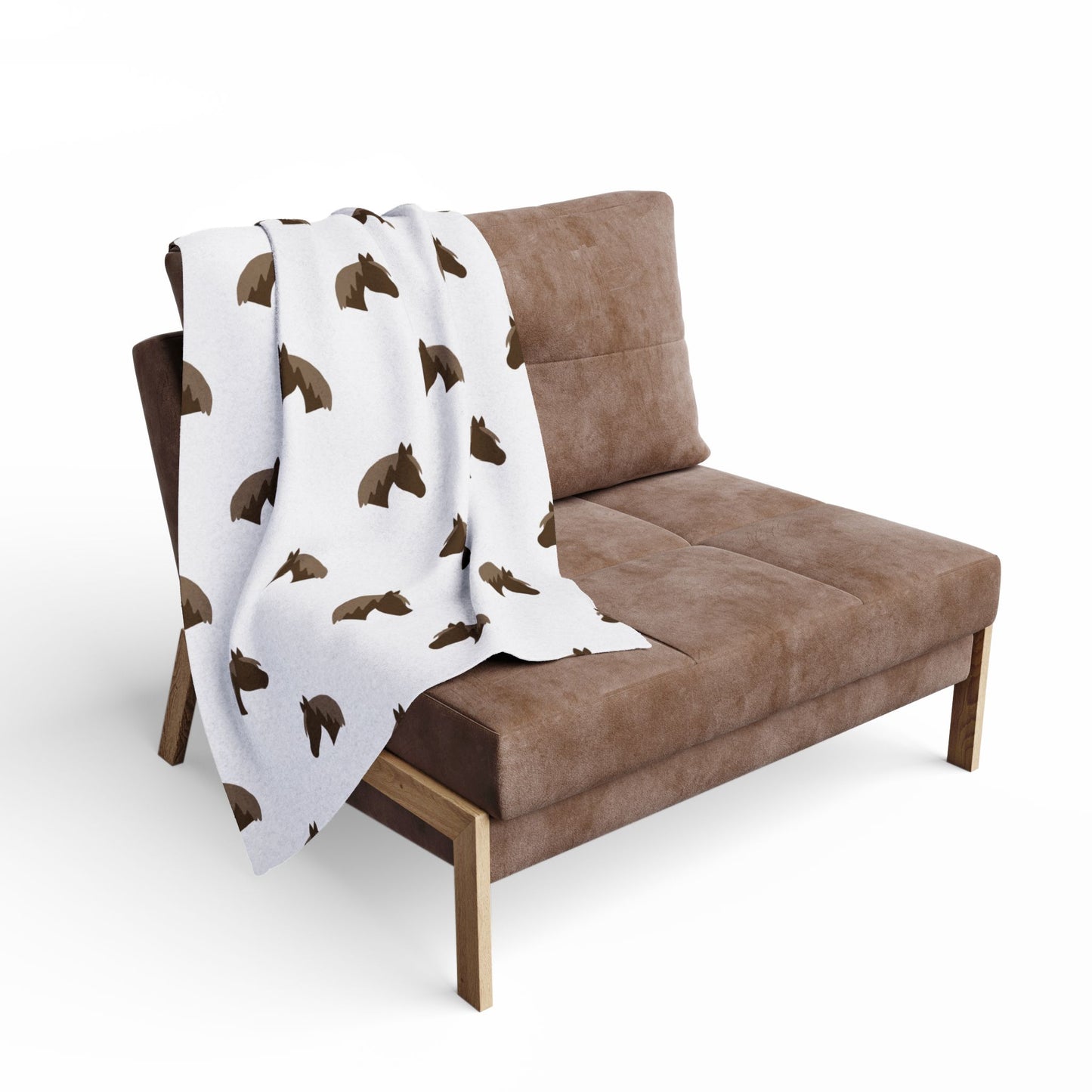 Blanket Fleece With Horse Head Design, Horse Lovers, Year of the Horse, 2 Sizes, Blanket or Throw