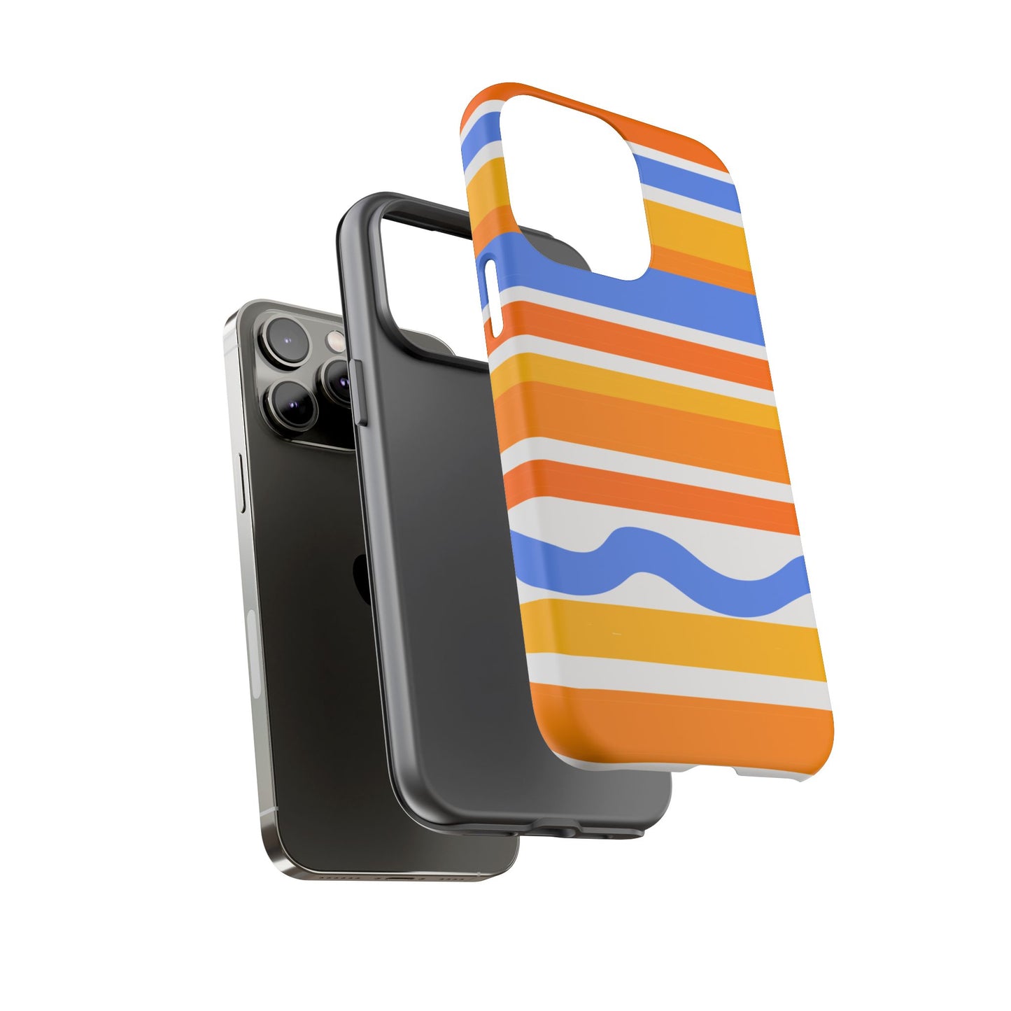 Citrus Orange Stripes Phone Case| Tough Case