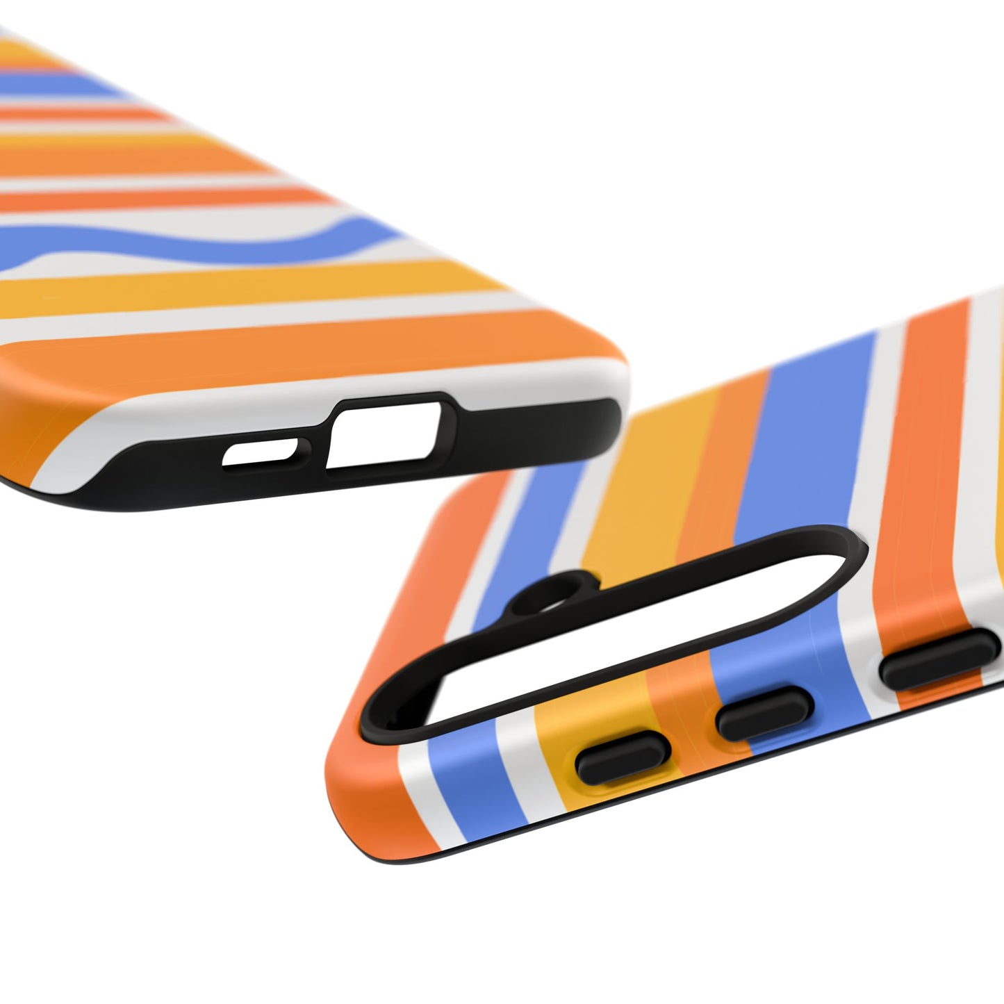 Citrus Orange Stripes Phone Case| Tough Case