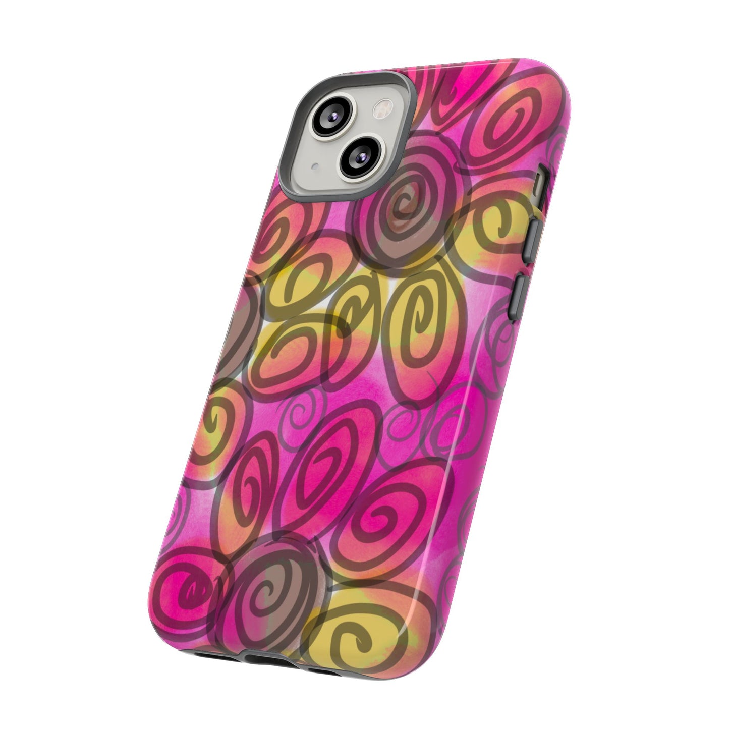 Wonky Pink Floral Phone Case| Tough Case