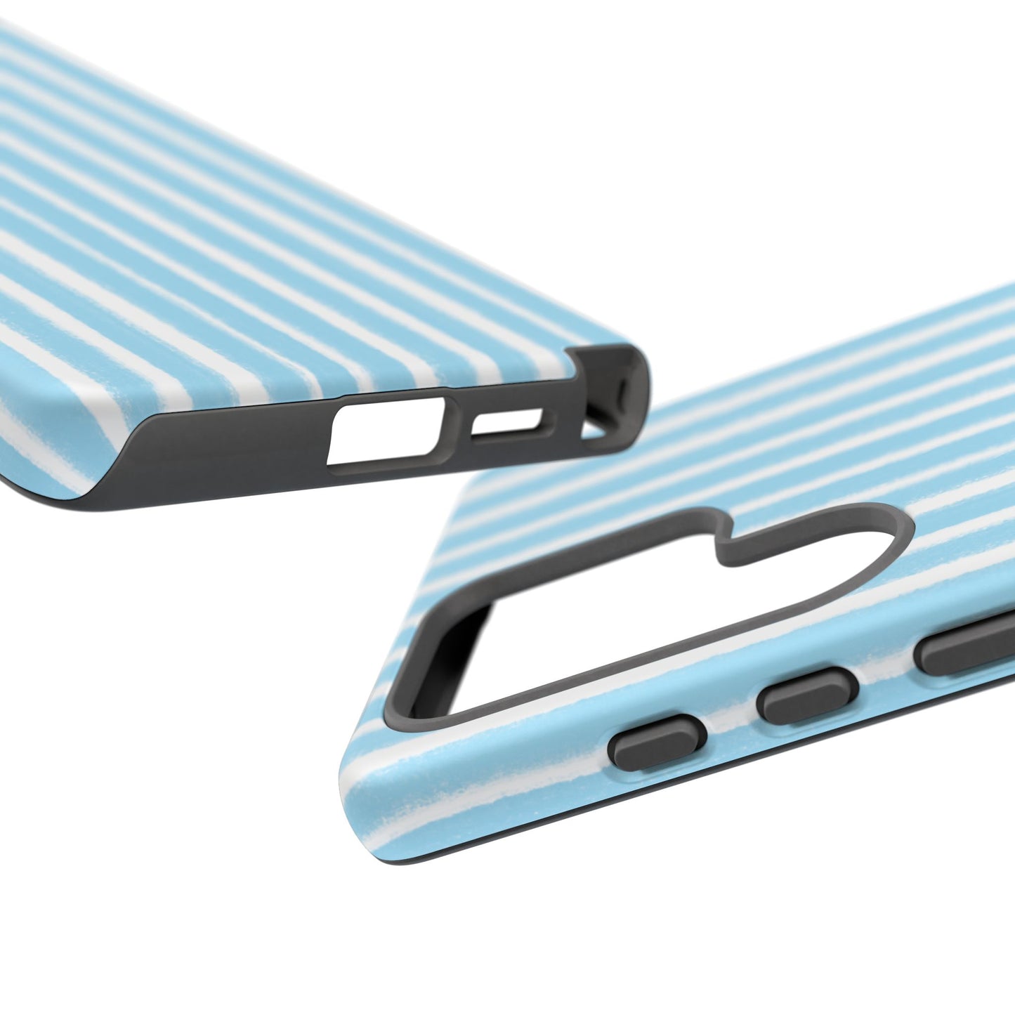 Phone Case, Messy Blue Stripes Design, Tough Phone Case