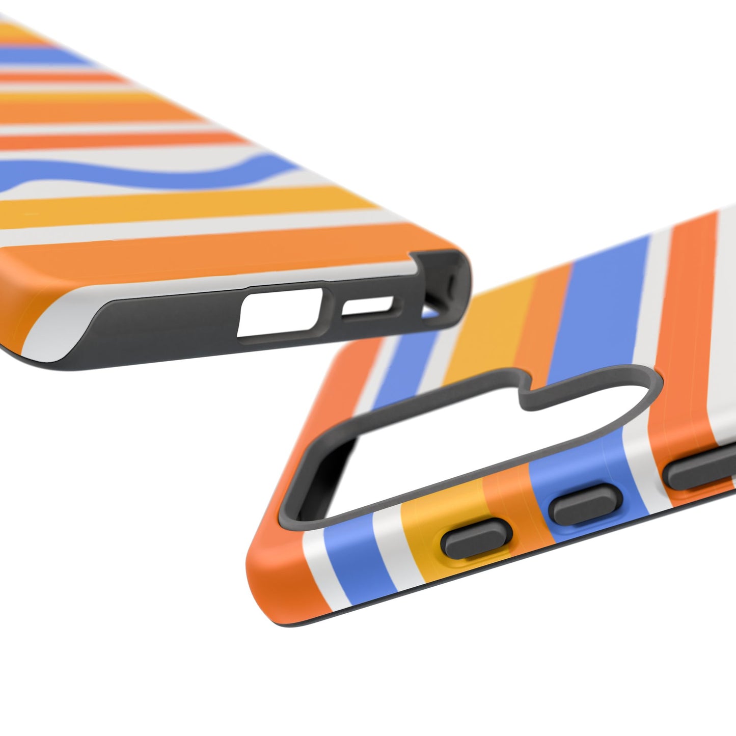 Citrus Orange Stripes Phone Case| Tough Case