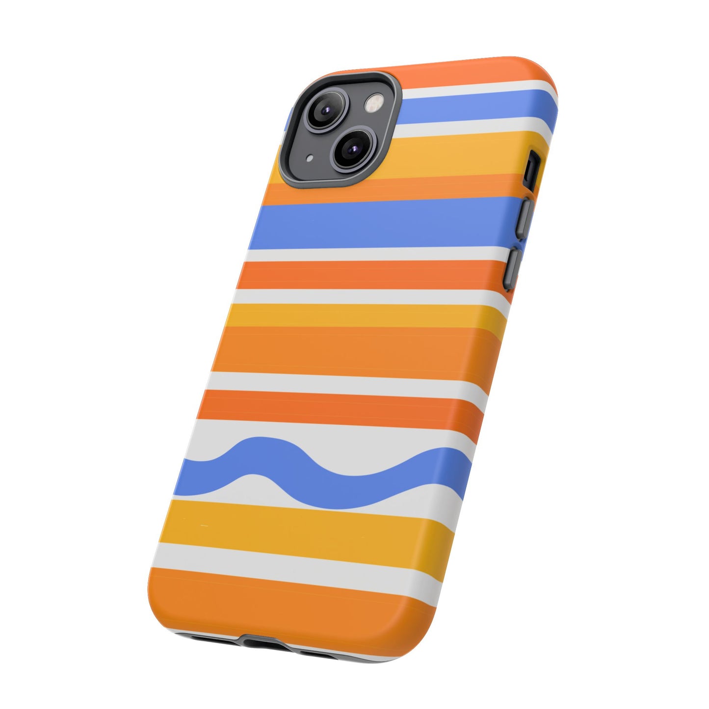 Citrus Orange Stripes Phone Case| Tough Case