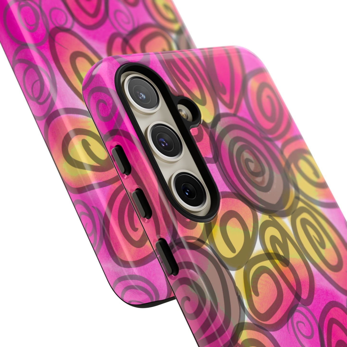 Wonky Pink Floral Phone Case| Tough Case