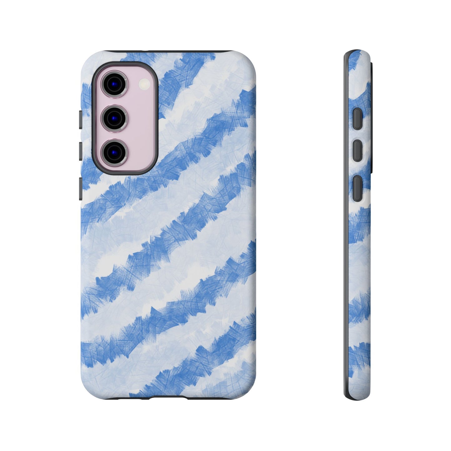 Chunky Blue Stripes Phone Case| Tough Case