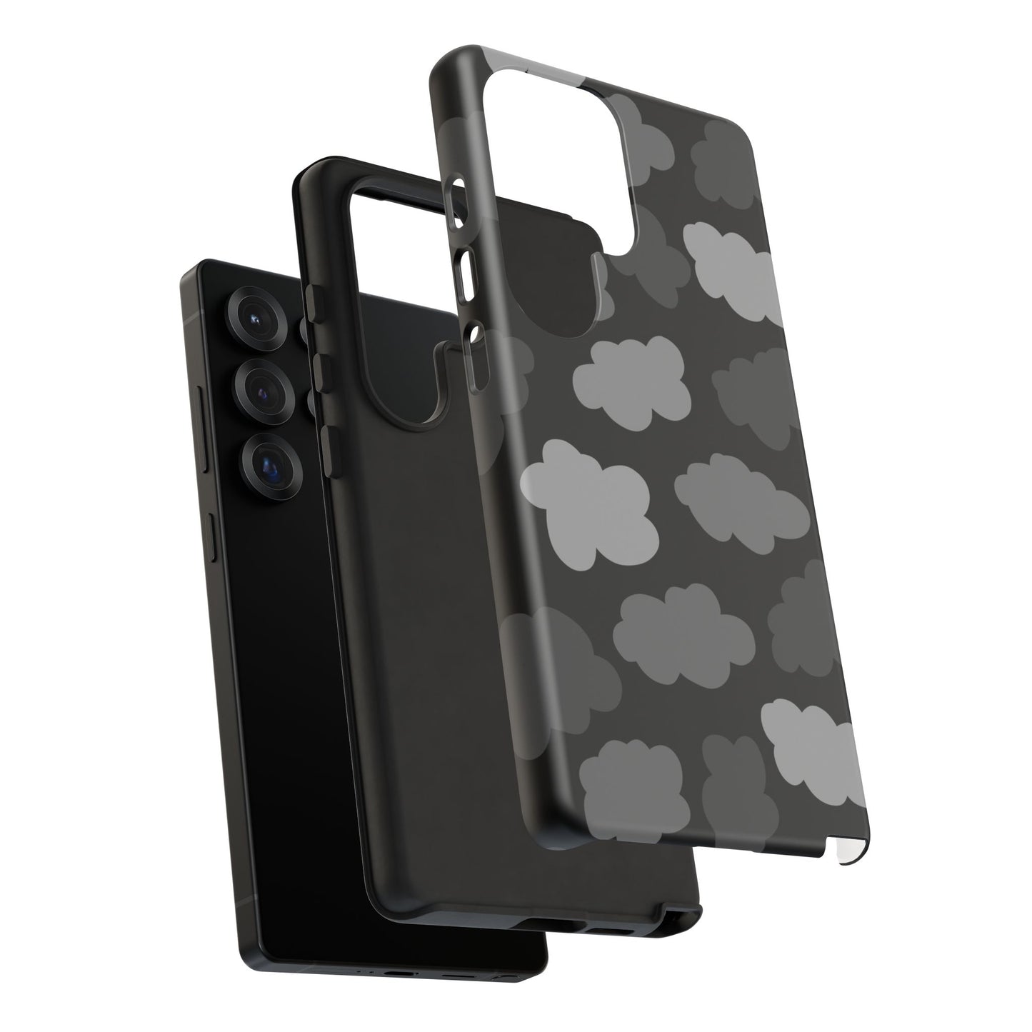 Phone Case, B & W Spooky Cloud Artistic Design, Tough Phone Case