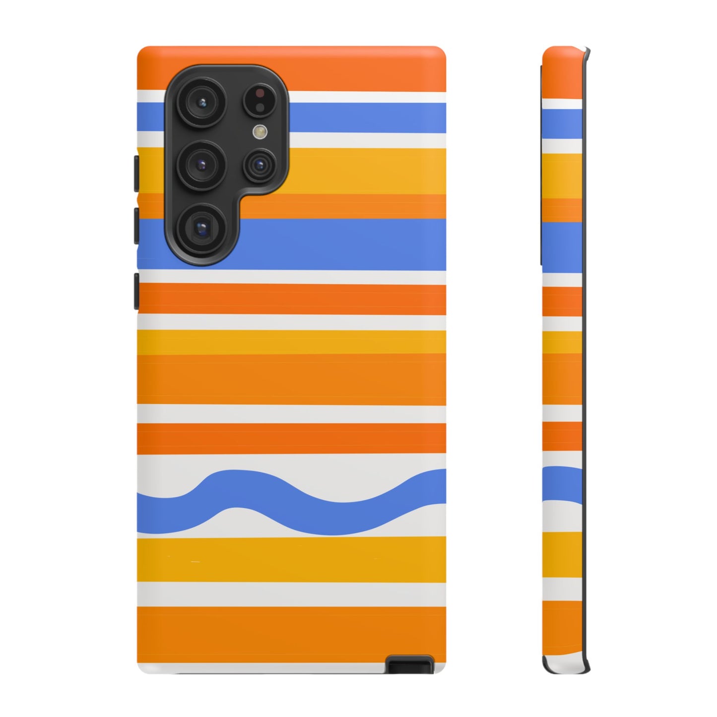 Citrus Orange Stripes Phone Case| Tough Case