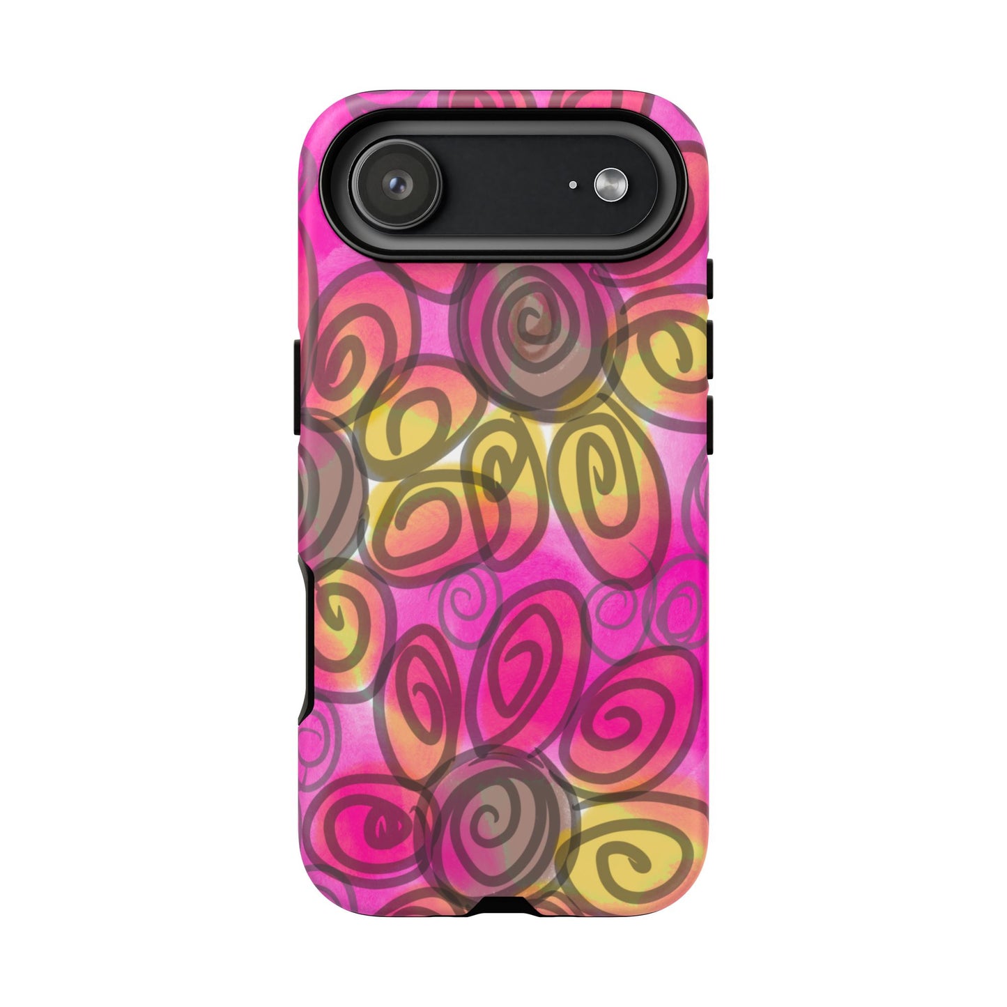 Wonky Pink Floral Phone Case| Tough Case