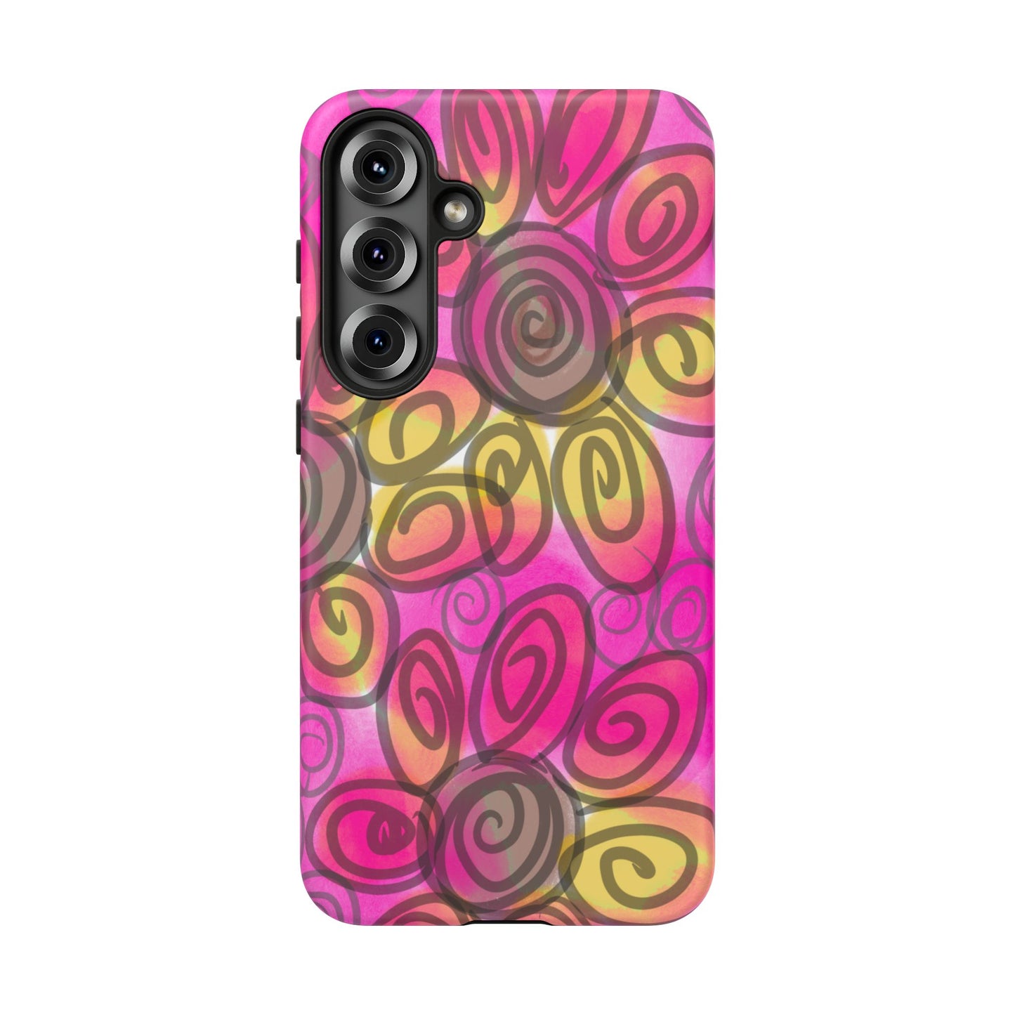 Wonky Pink Floral Phone Case| Tough Case