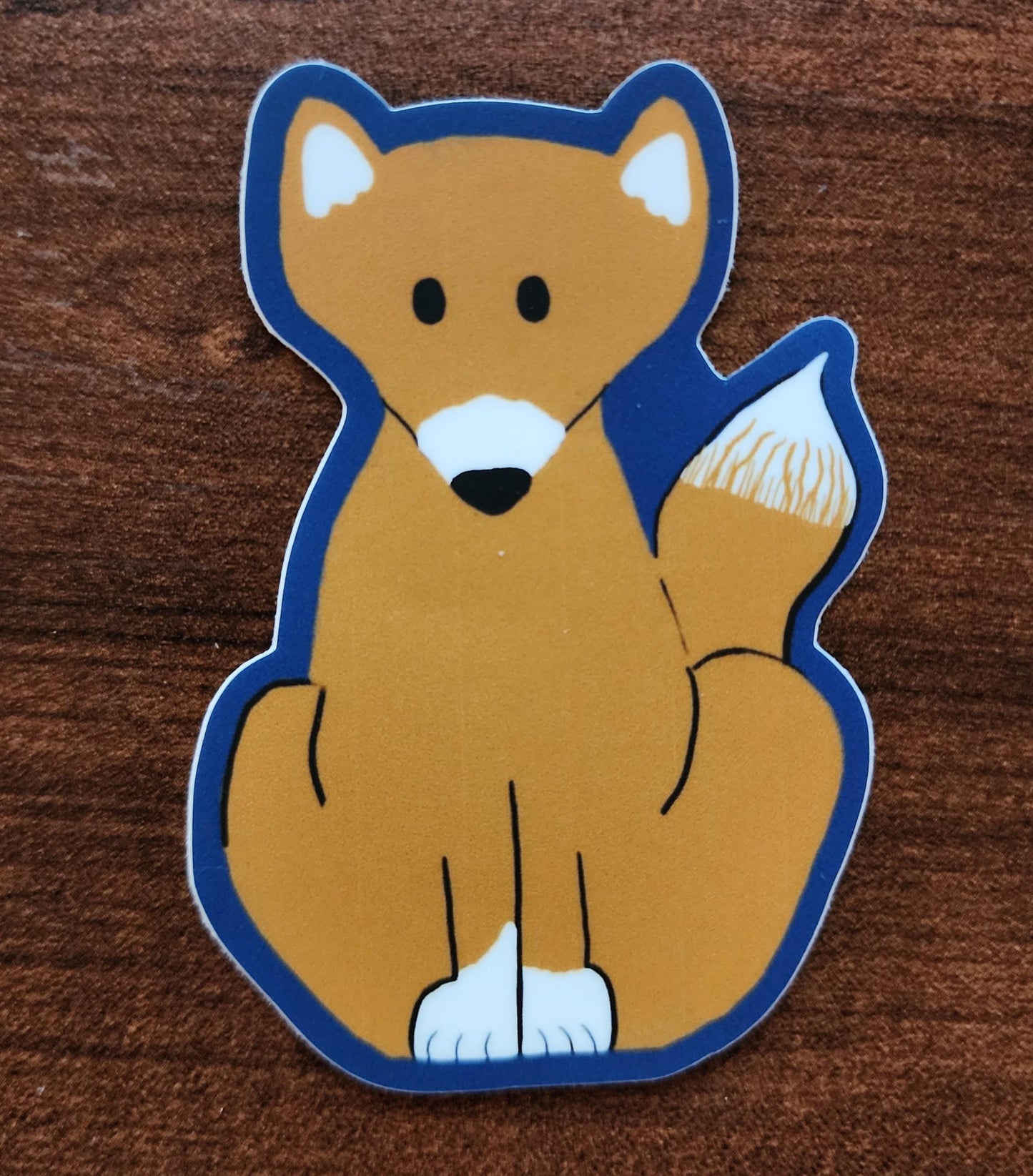 Sticker, Brown Red Fox, Vinyl, Die-Cut, 3 Inch