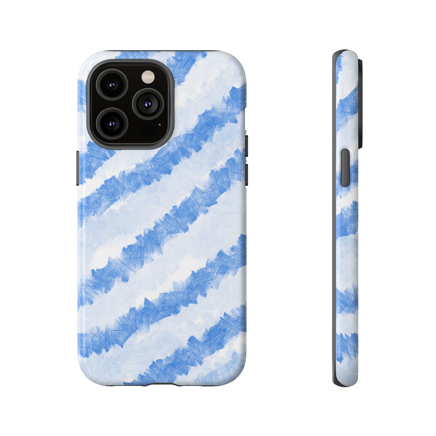Chunky Blue Stripes Phone Case| Tough Case