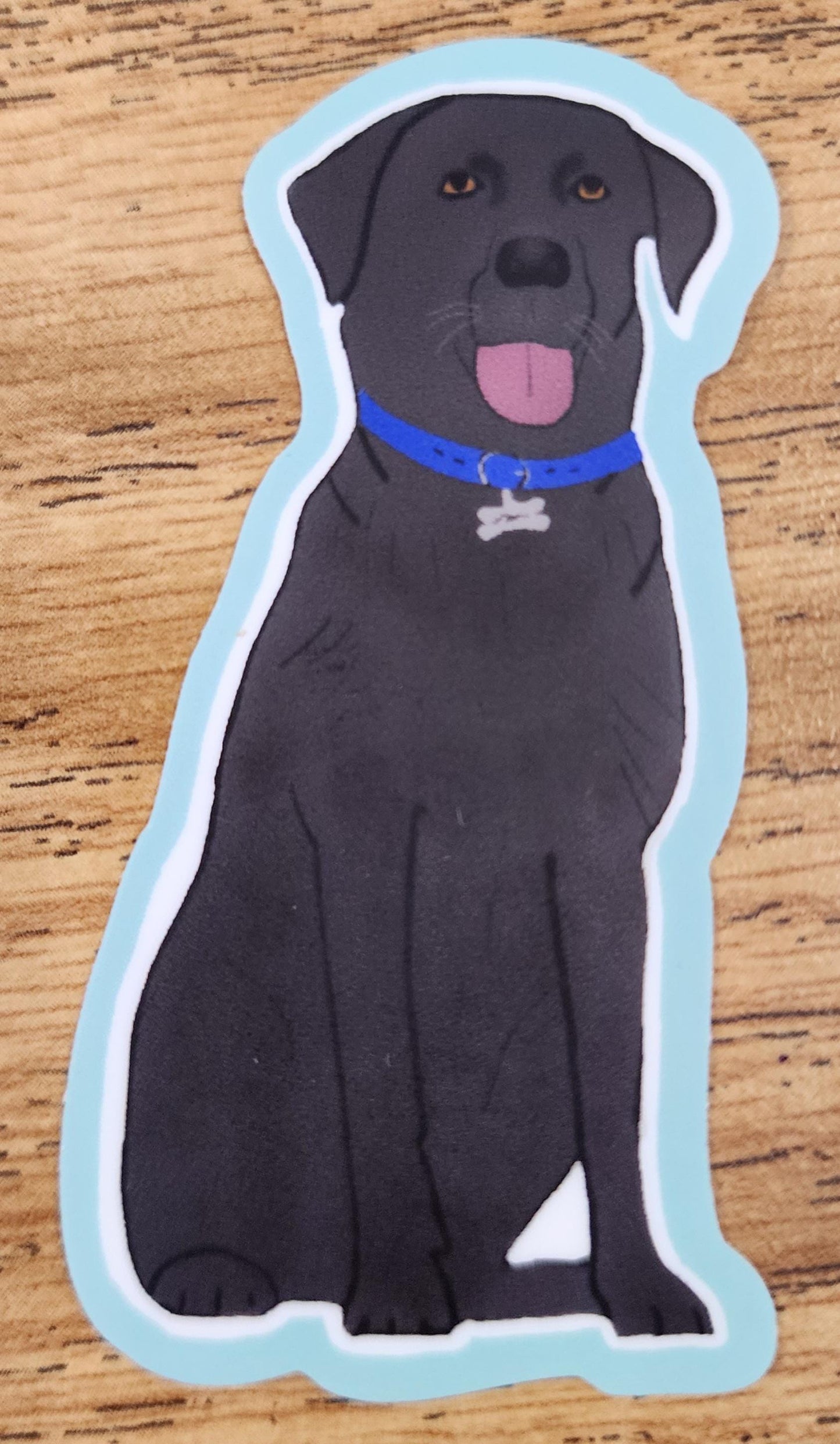 Sticker, Black Lab Dog Stickers, Standing or Sitting, Vinyl, Die-Cut, 3 Inches