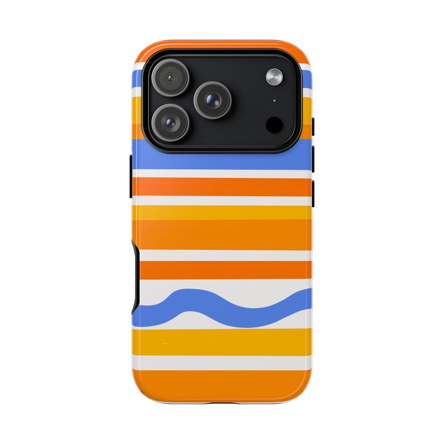 Citrus Orange Stripes Phone Case| Tough Case