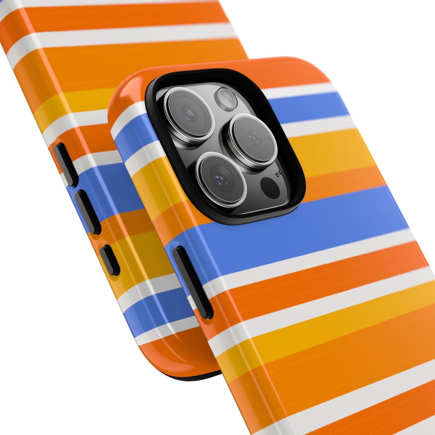 Citrus Orange Stripes Phone Case| Tough Case