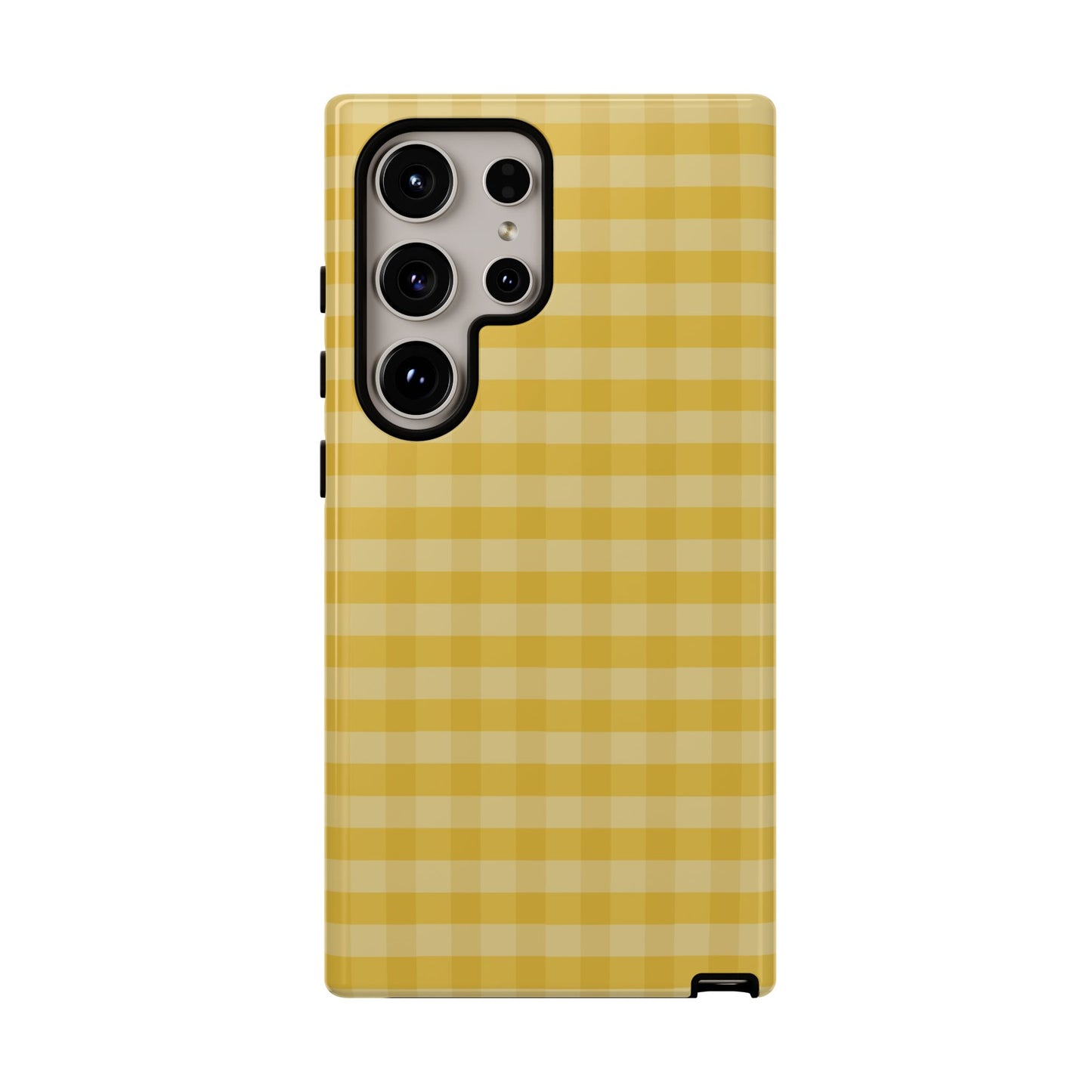Phone Case, Yellow Gingham Design, Tough Phone Case