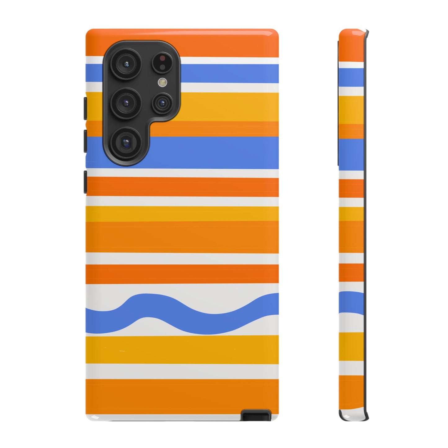 Citrus Orange Stripes Phone Case| Tough Case