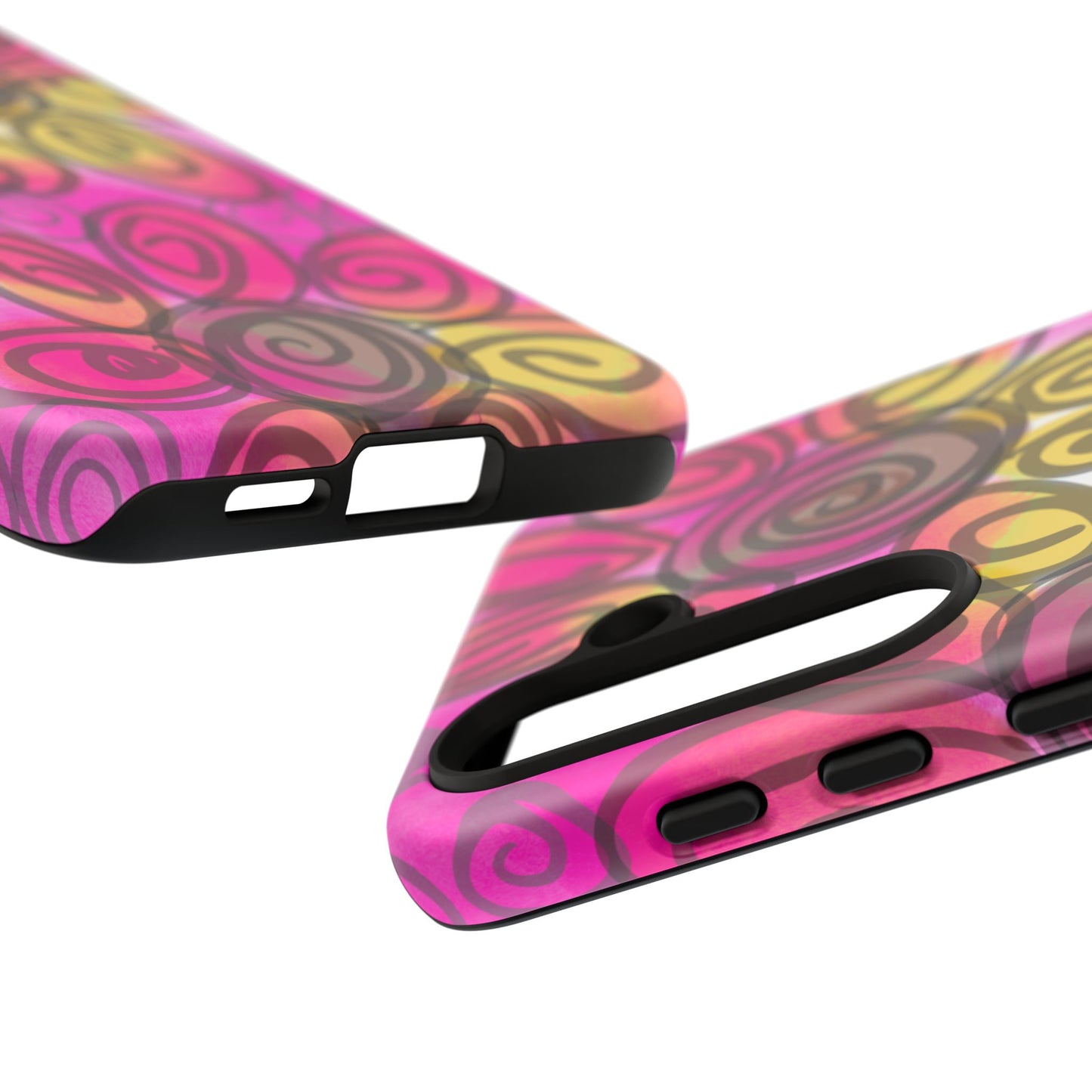 Wonky Pink Floral Phone Case| Tough Case