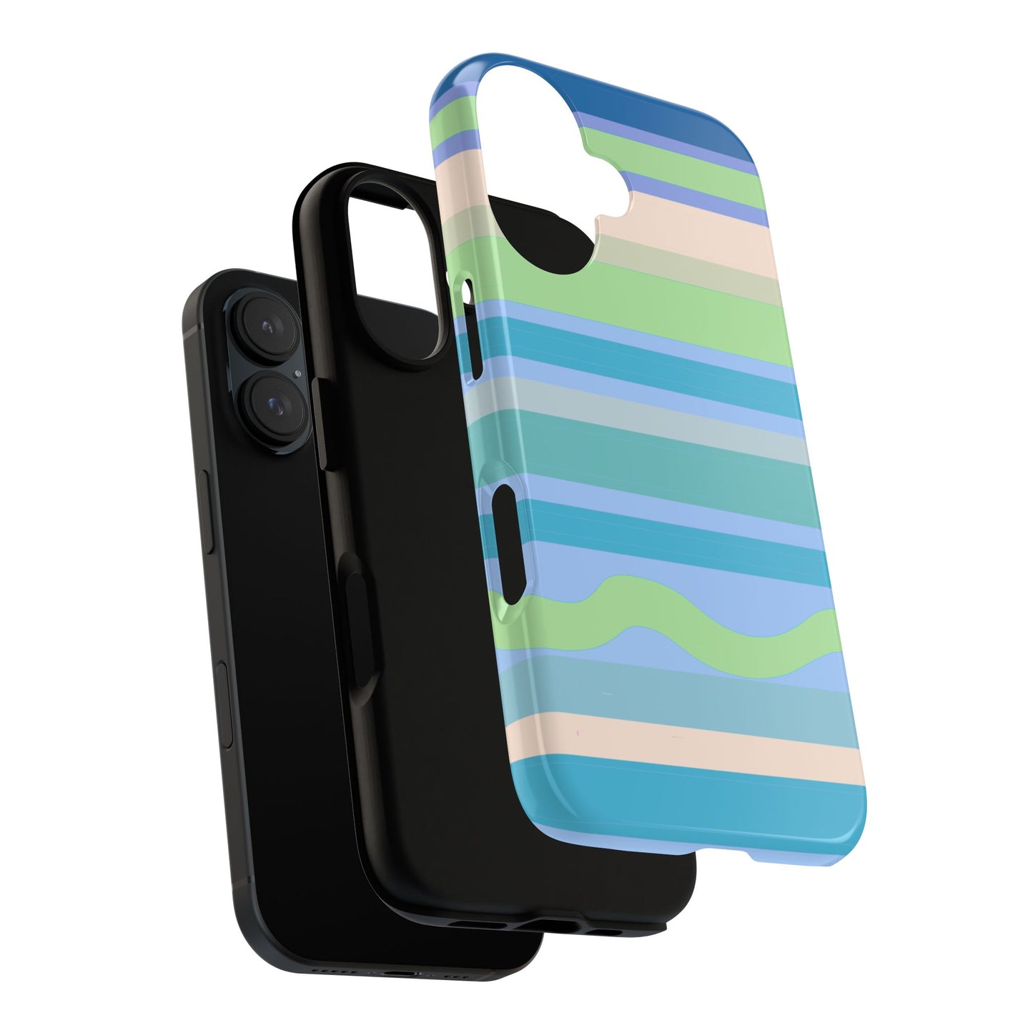 Cool Blue Stripes Phone Case| Tough Case