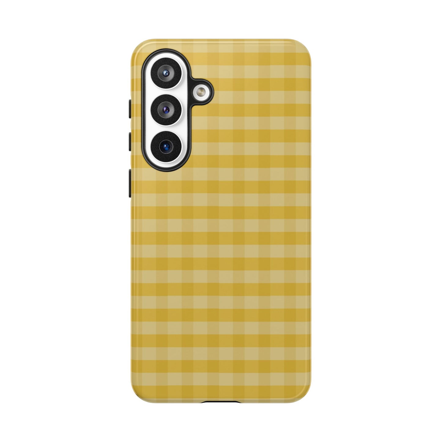 Phone Case, Yellow Gingham Design, Tough Phone Case