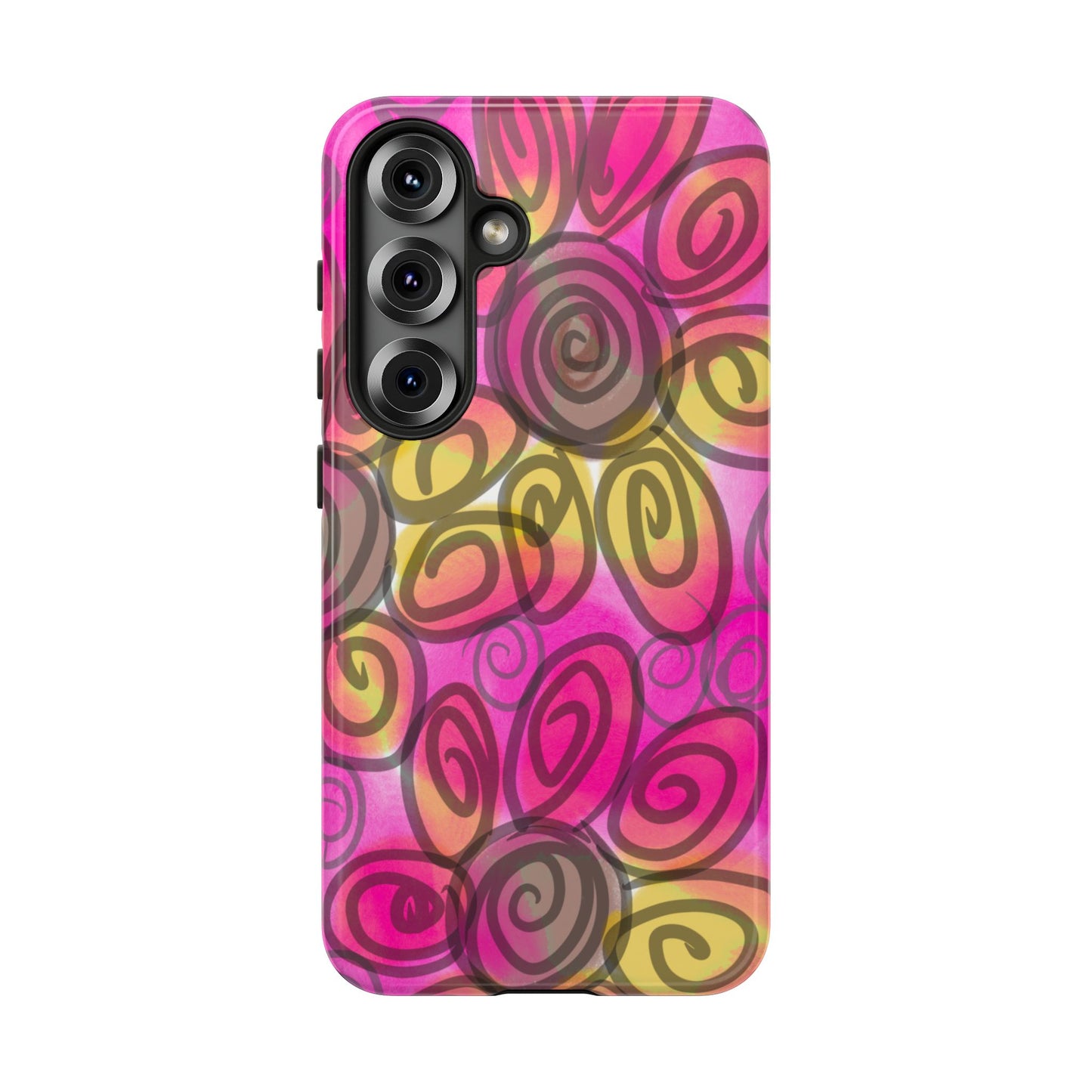 Wonky Pink Floral Phone Case| Tough Case