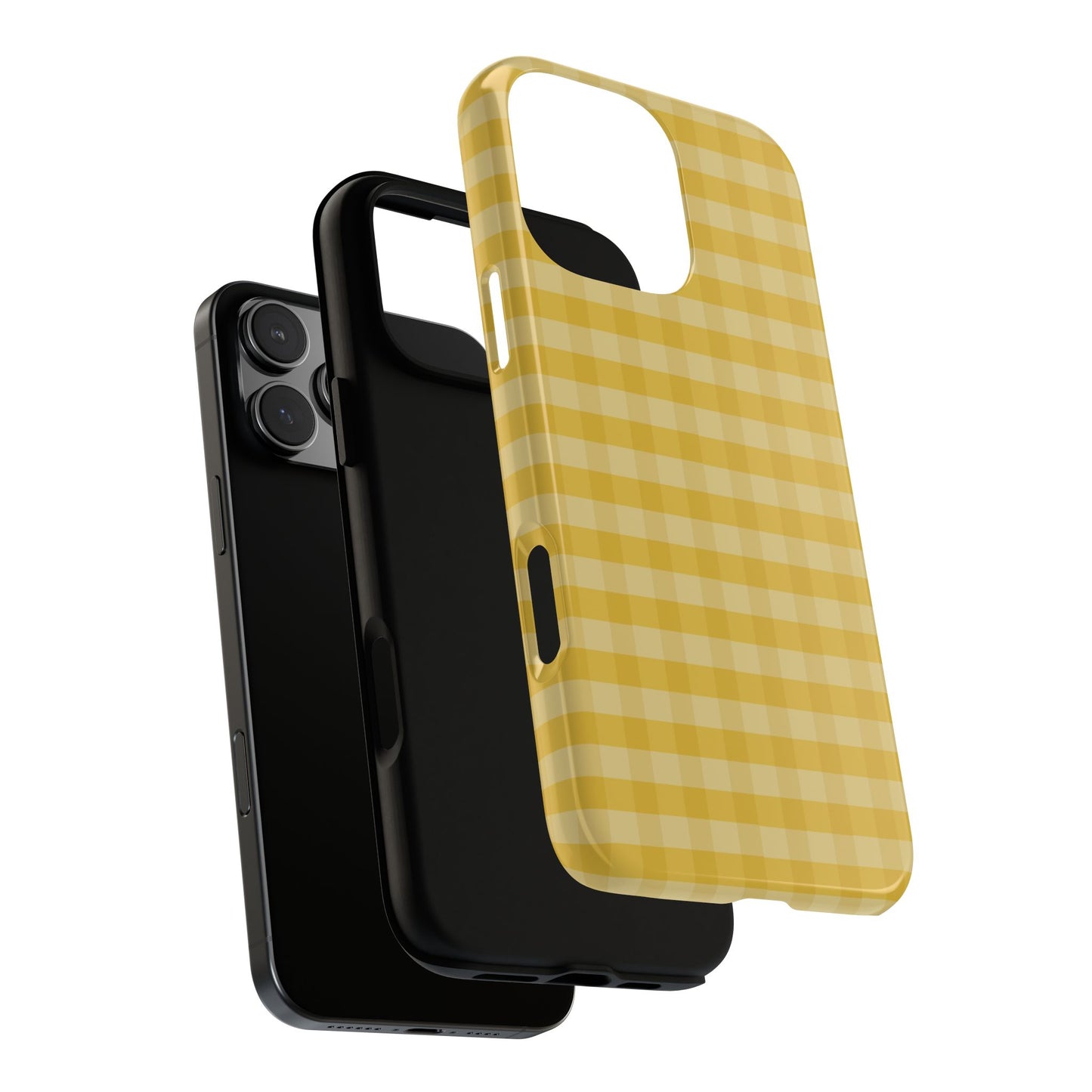 Phone Case, Yellow Gingham Design, Tough Phone Case