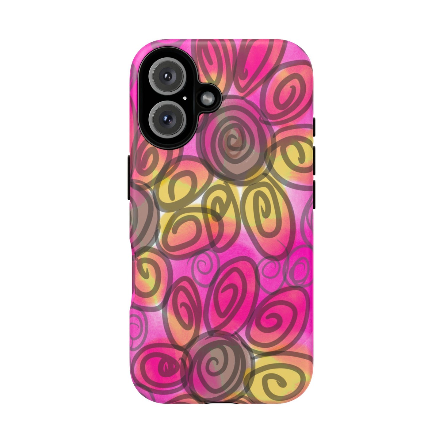 Wonky Pink Floral Phone Case| Tough Case