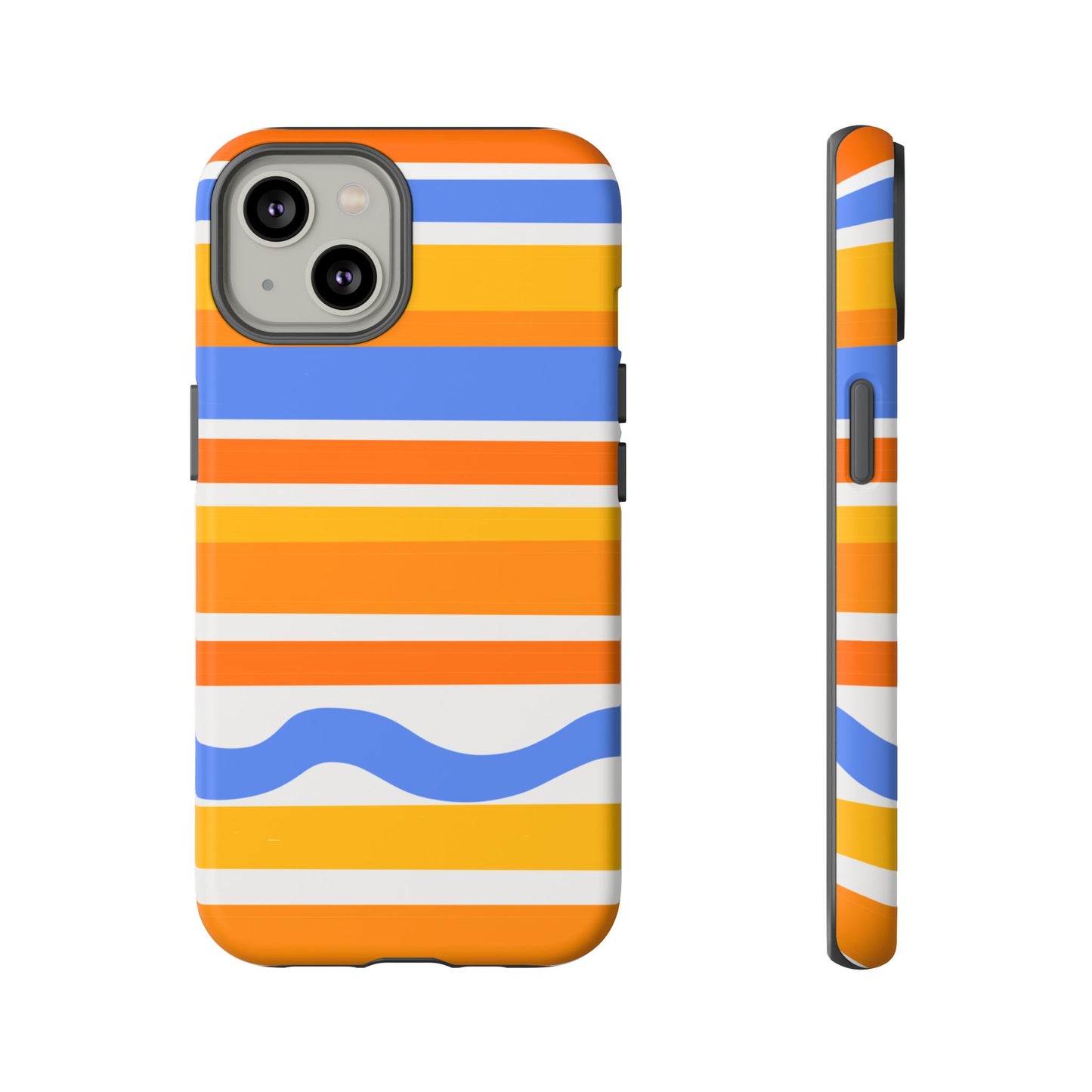Citrus Orange Stripes Phone Case| Tough Case