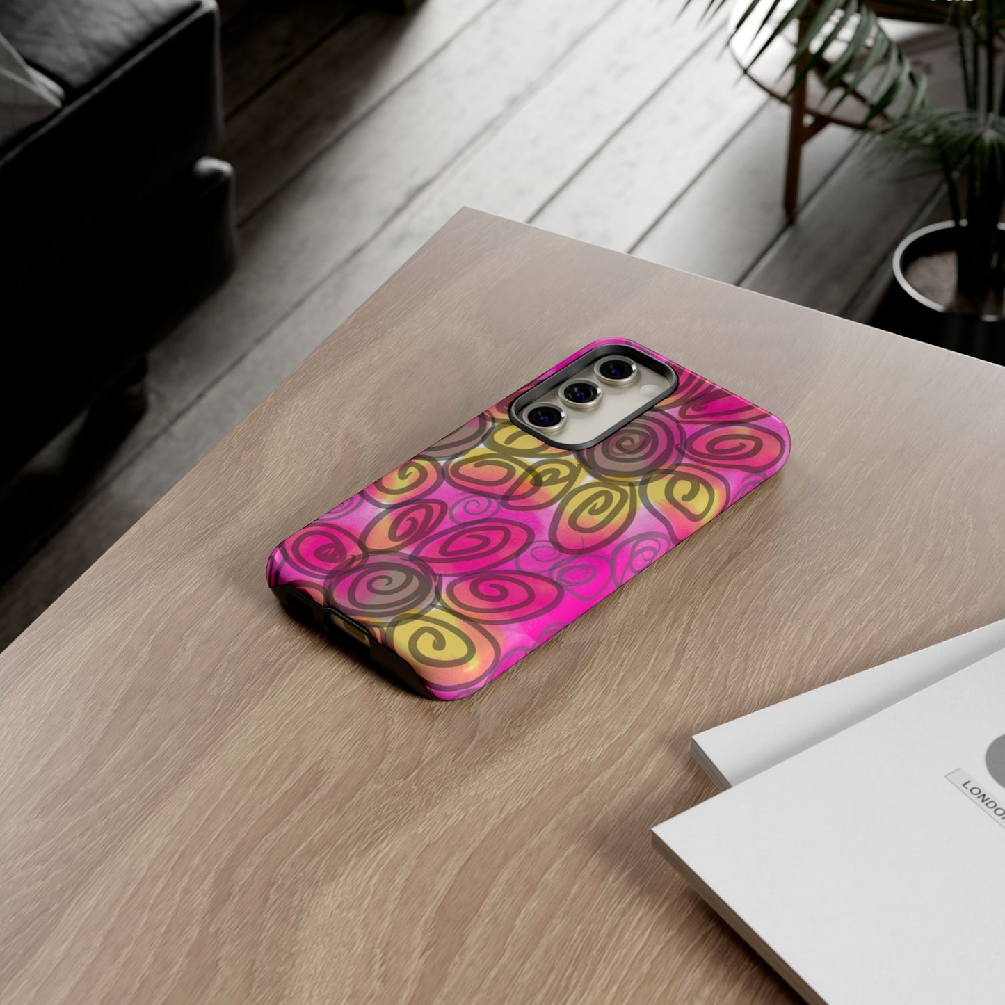 Wonky Pink Floral Phone Case| Tough Case