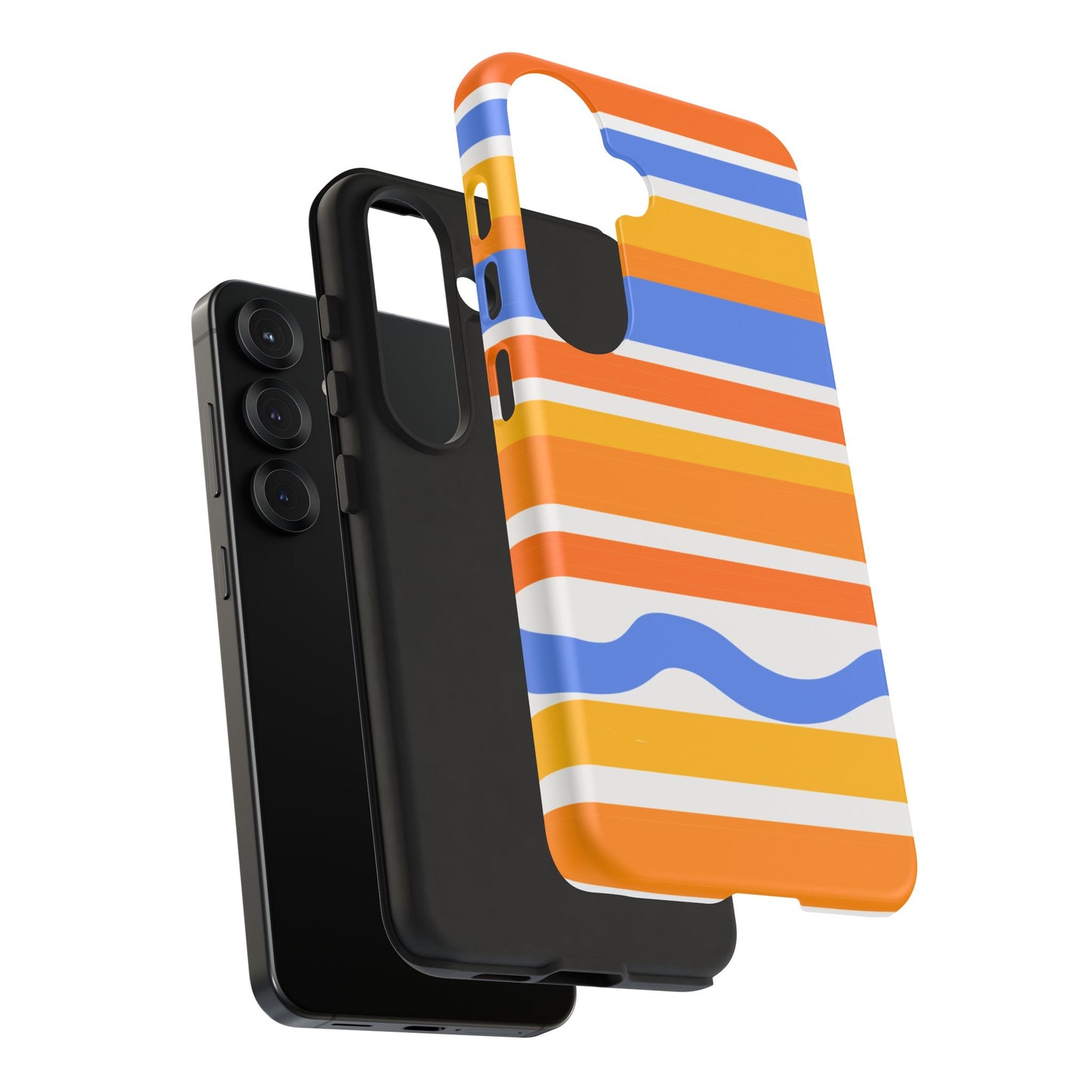 Citrus Orange Stripes Phone Case| Tough Case