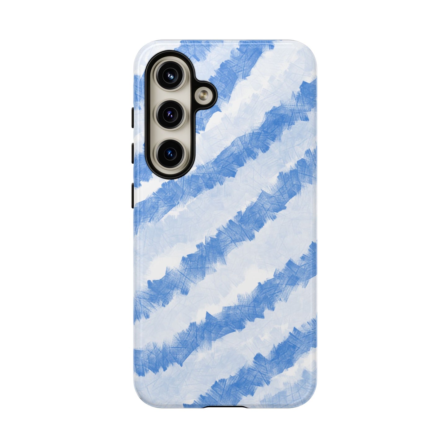 Chunky Blue Stripes Phone Case| Tough Case