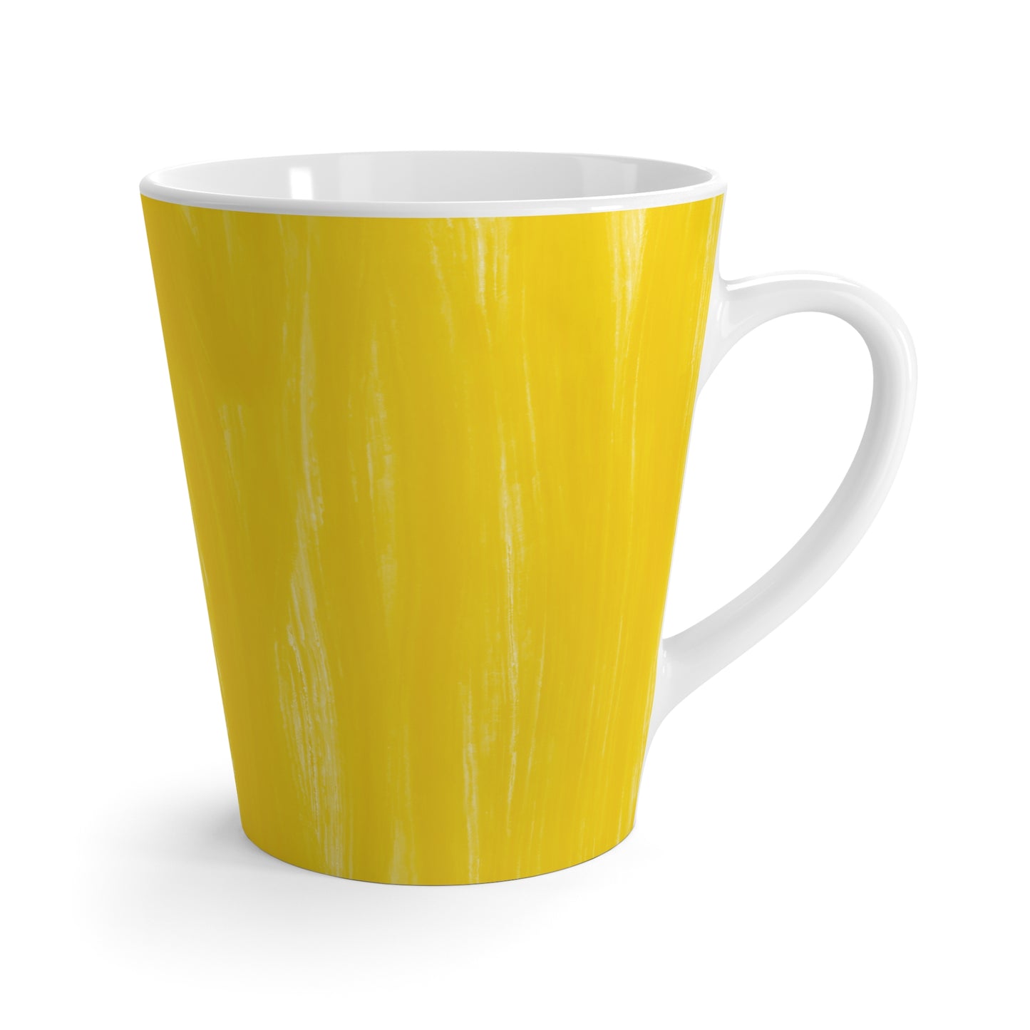 Mug, Artistic Yellow Spring Design, Latte Cup, 12 Ounce