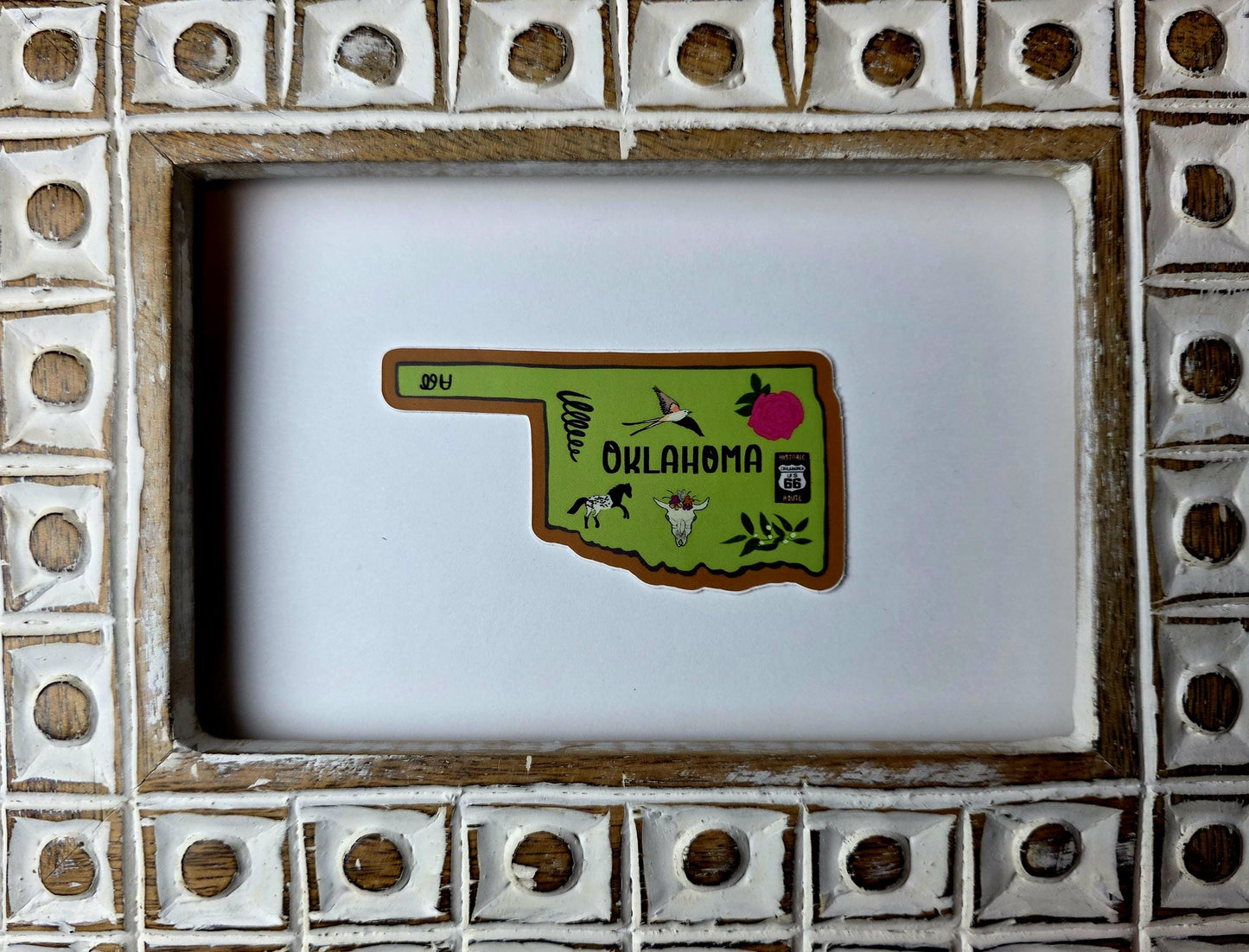 Sticker, State of Oklahoma, State Sticker, Vinyl, Die-Cut, 3 Inch
