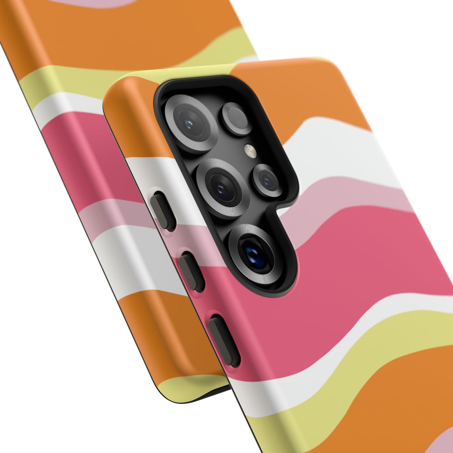 Wavy Pink and Orange Layers Phone Case| Tough Case