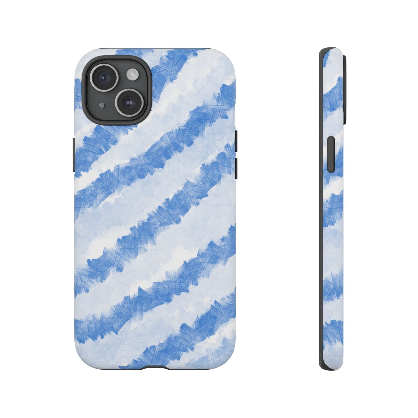 Chunky Blue Stripes Phone Case| Tough Case