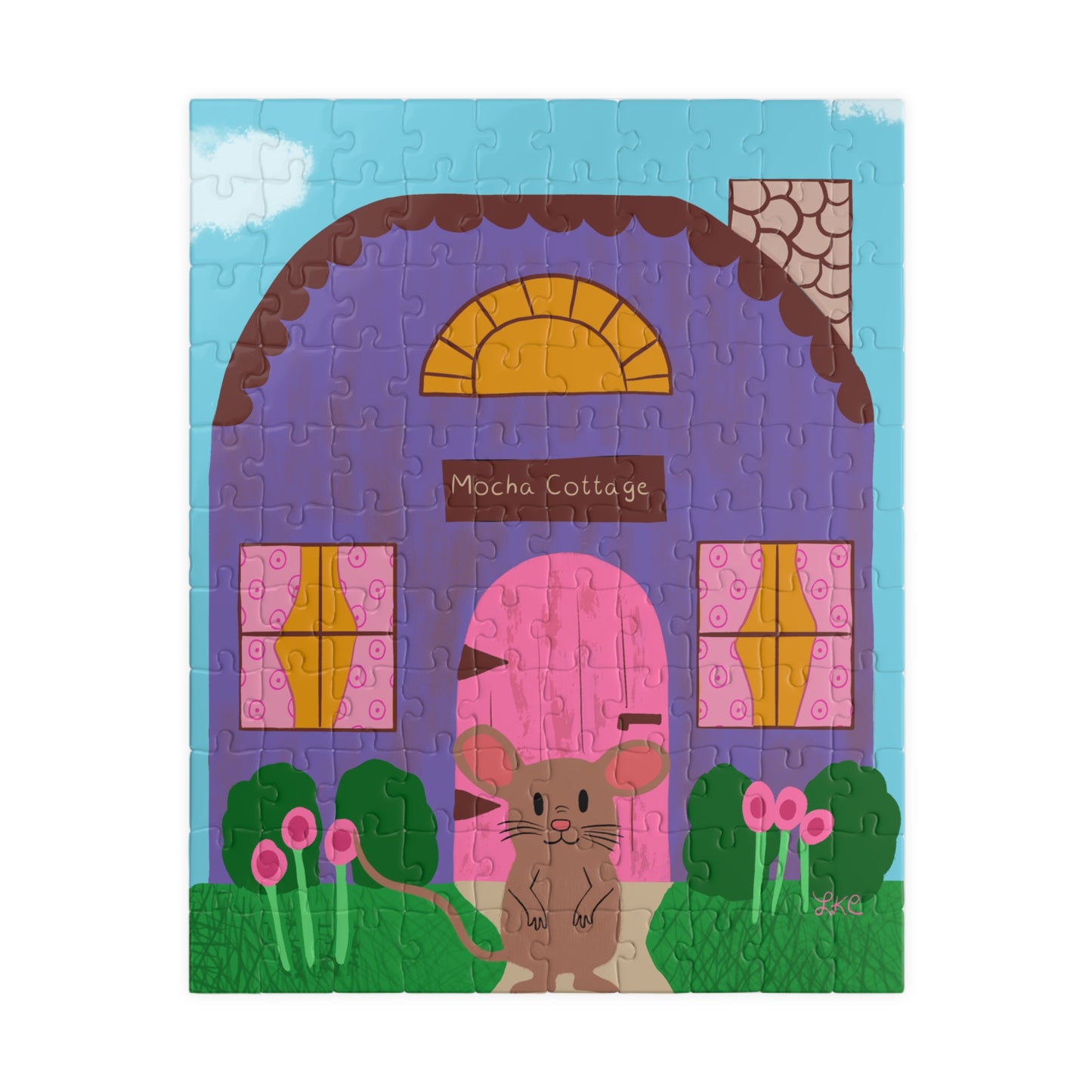 Puzzle, Mocha Mouse and His Cottage, Jigsaw Puzzle, Family Fun, 110-520 Pieces
