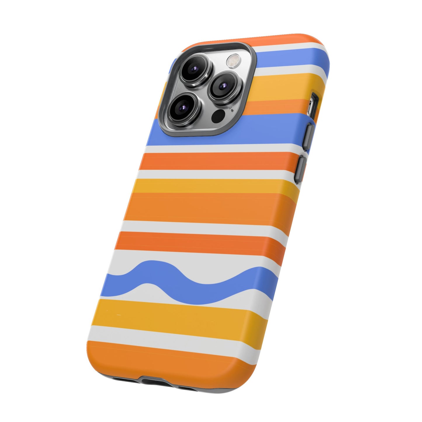 Citrus Orange Stripes Phone Case| Tough Case