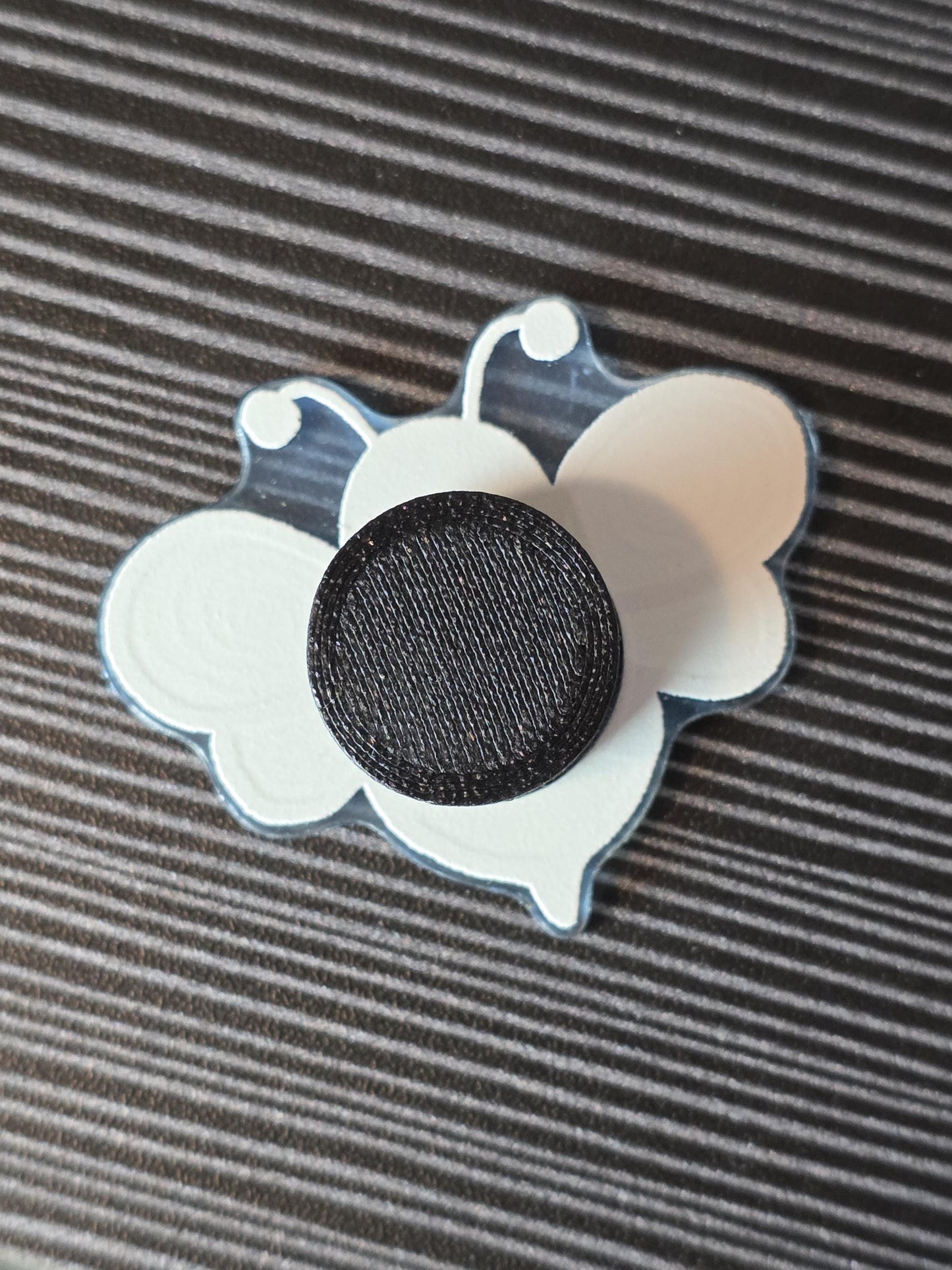 Bag Charm, Acrylic Bee with Bog Bag Type Backing, 2 Inches