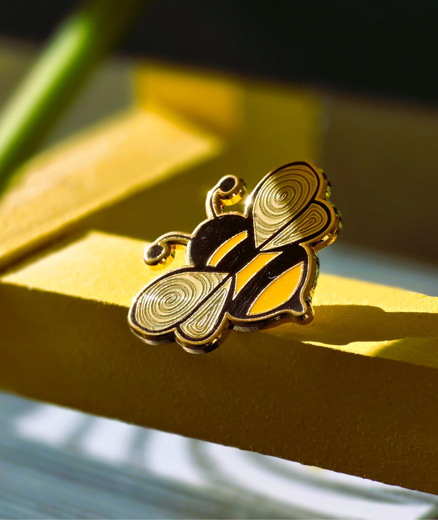 Bizzy Bee Enamel Pin, Bee Pin - hard enamel -