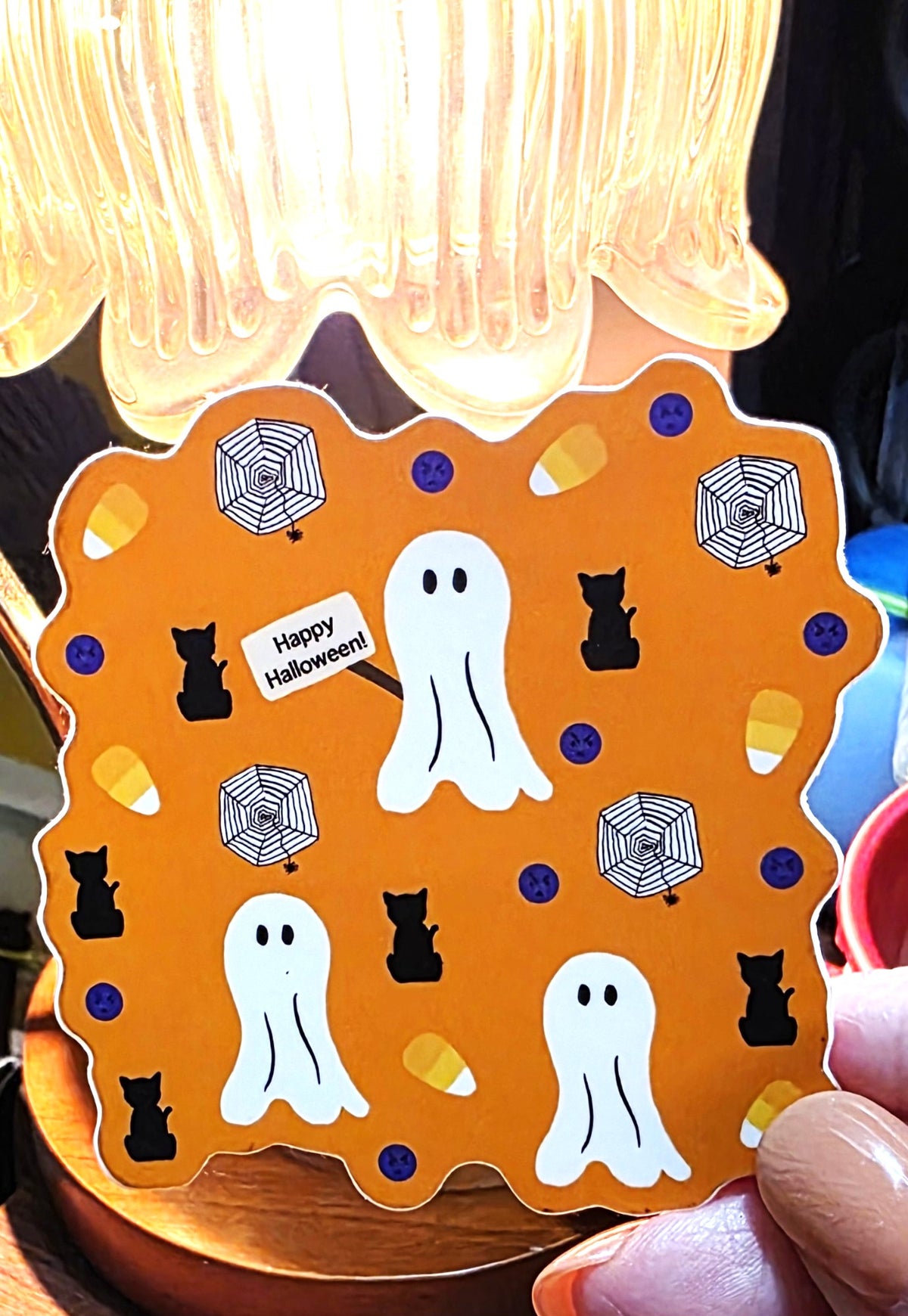 Halloween Classics Sticker, Orange, 3" Vinyl, Halloween Stickers