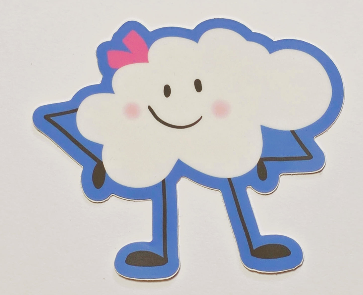 Sticker, Cloudy Sassy Figure Design, Vinyl, Die-Cut, 3 Inches