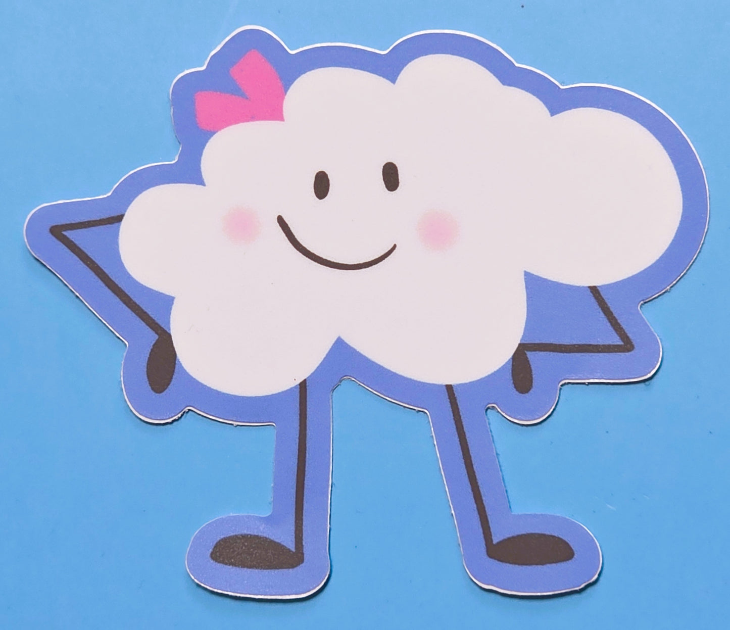 Sticker, Cloudy Sassy Figure Design, Vinyl, Die-Cut, 3 Inches