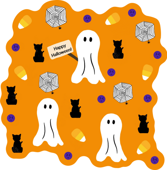 Halloween Classics Sticker, Orange, 3" Vinyl, Halloween Stickers