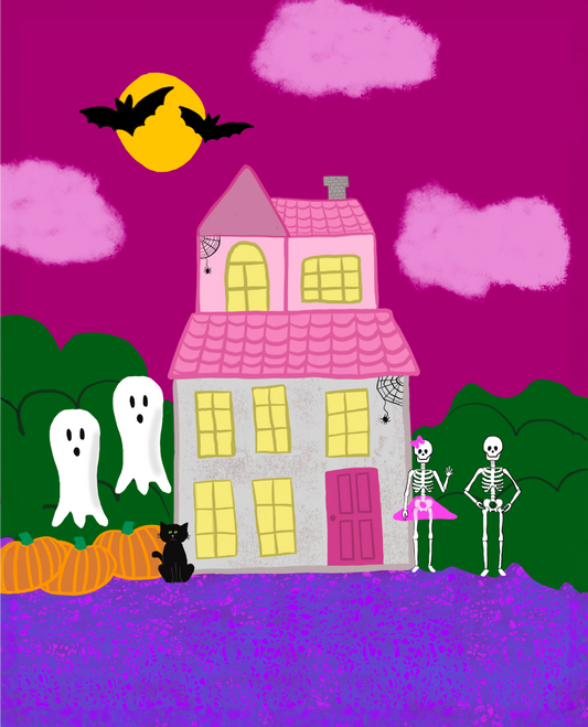 Haunted House Holographic Sticker