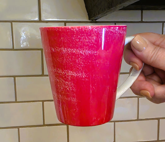 Mug, Artistic Pink Spring Design, Latte Cup, 12 Ounce
