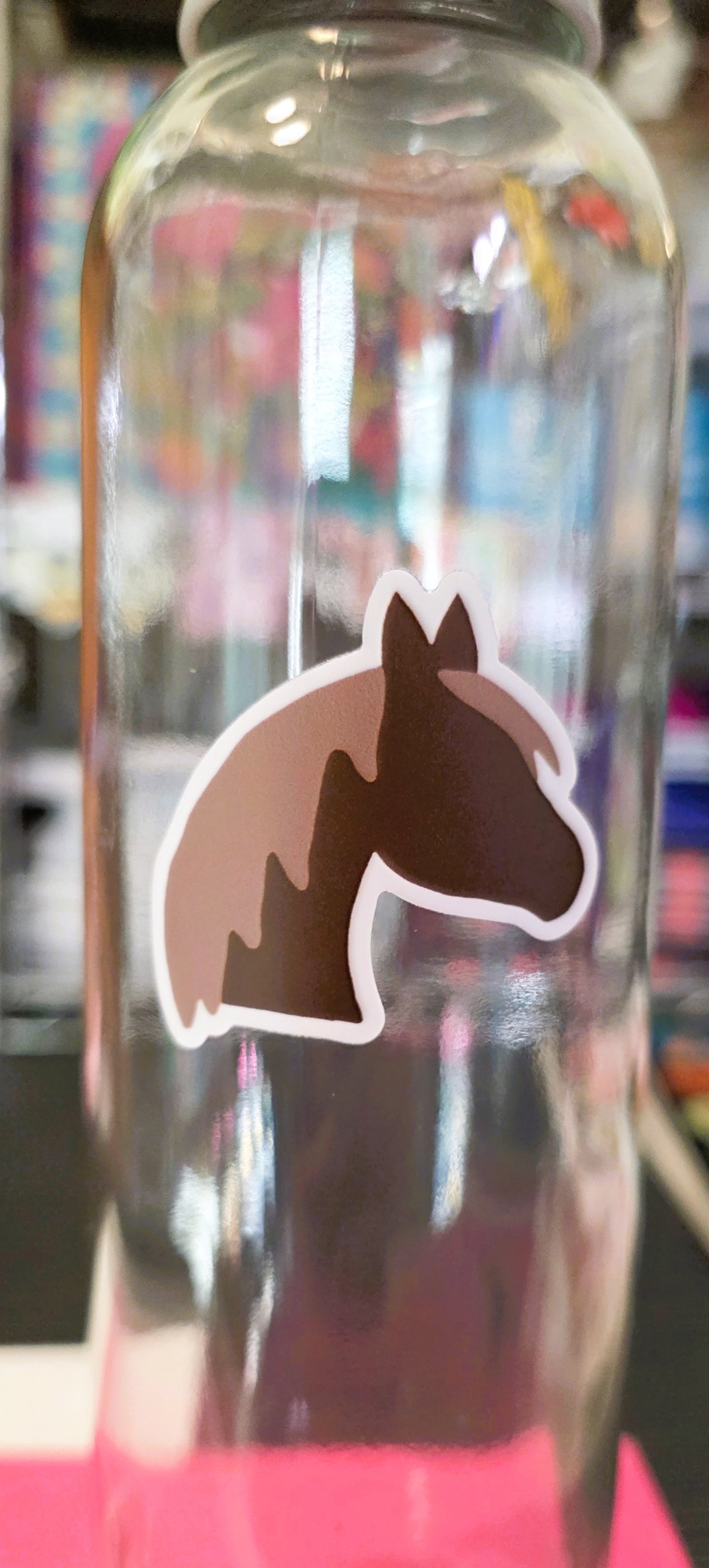 Sticker Sheet, Horse Heads Design, 4" x 6" Sheet With 6 Stickers per Sheet, Vinyl, Die-Cut