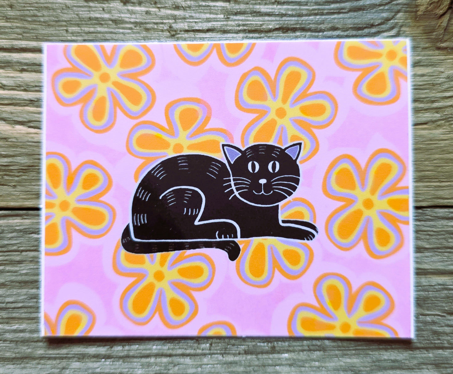 Cat Themed Sticker Pack, 7 Cat Stickers, Vinyl decals