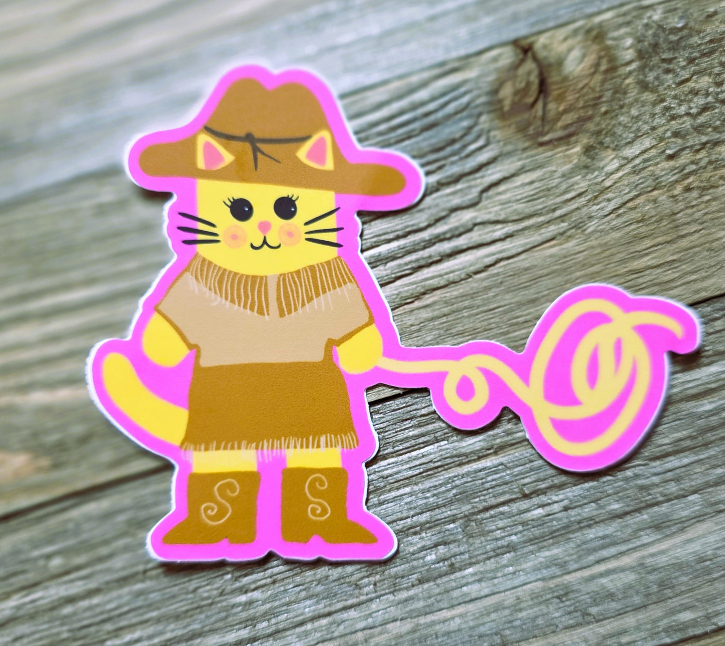 Cat Themed Sticker Pack, 7 Cat Stickers, Vinyl decals