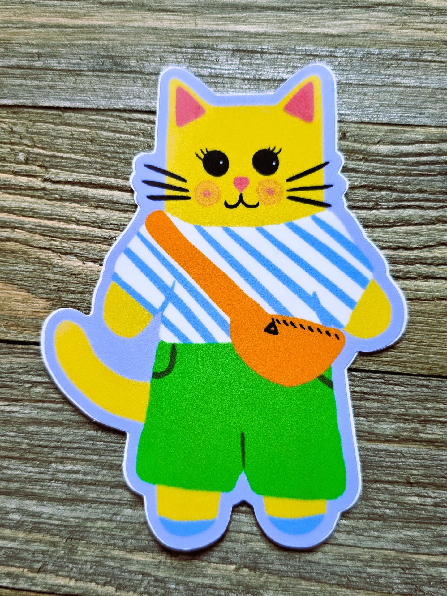 Cat Themed Sticker Pack, 7 Cat Stickers, Vinyl decals