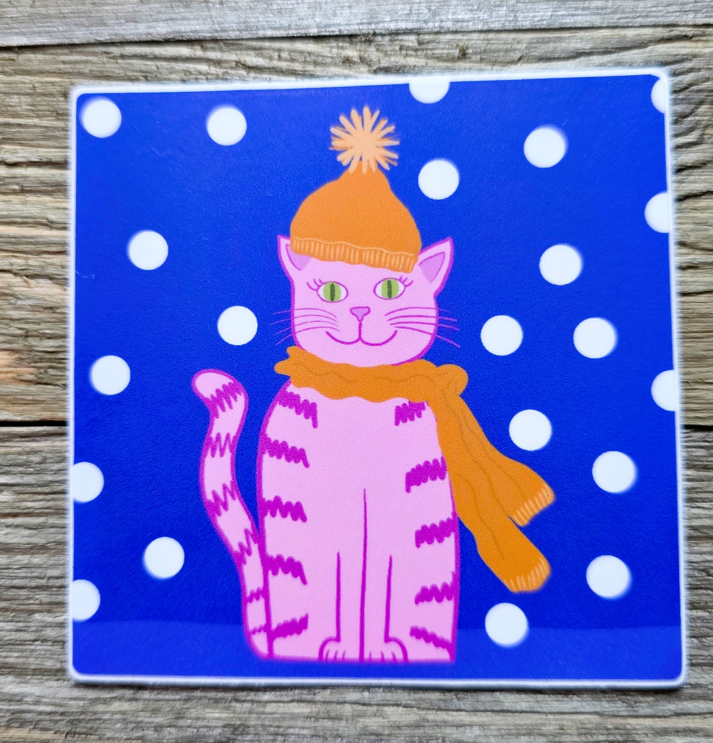 Cat Themed Sticker Pack, 7 Cat Stickers, Vinyl decals