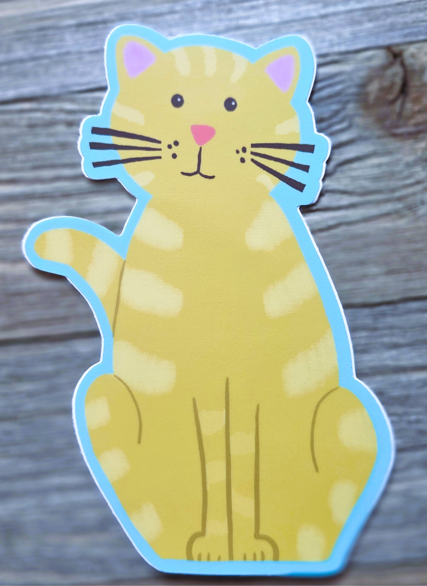 Cat Themed Sticker Pack, 7 Cat Stickers, Vinyl decals